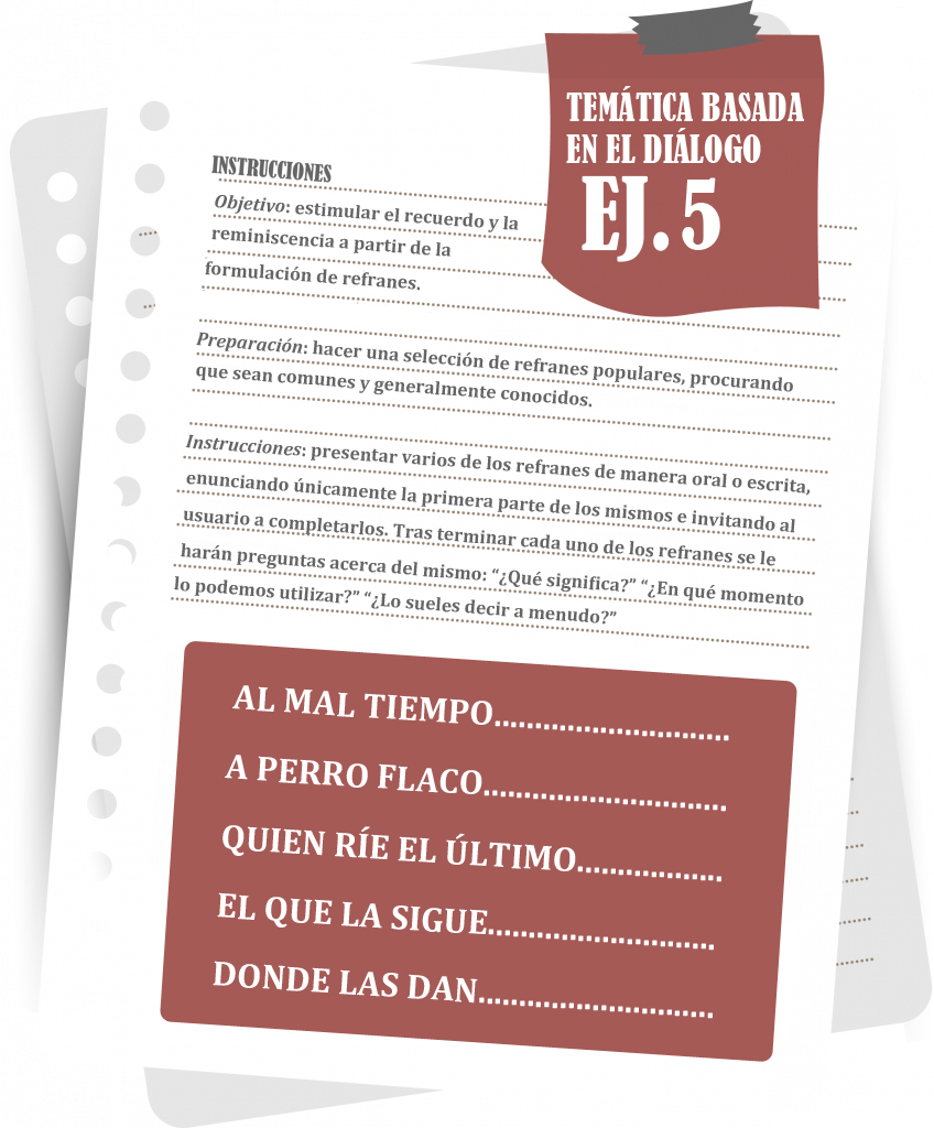 Imagen del ejercicio 5 de temática basada en el diáologo