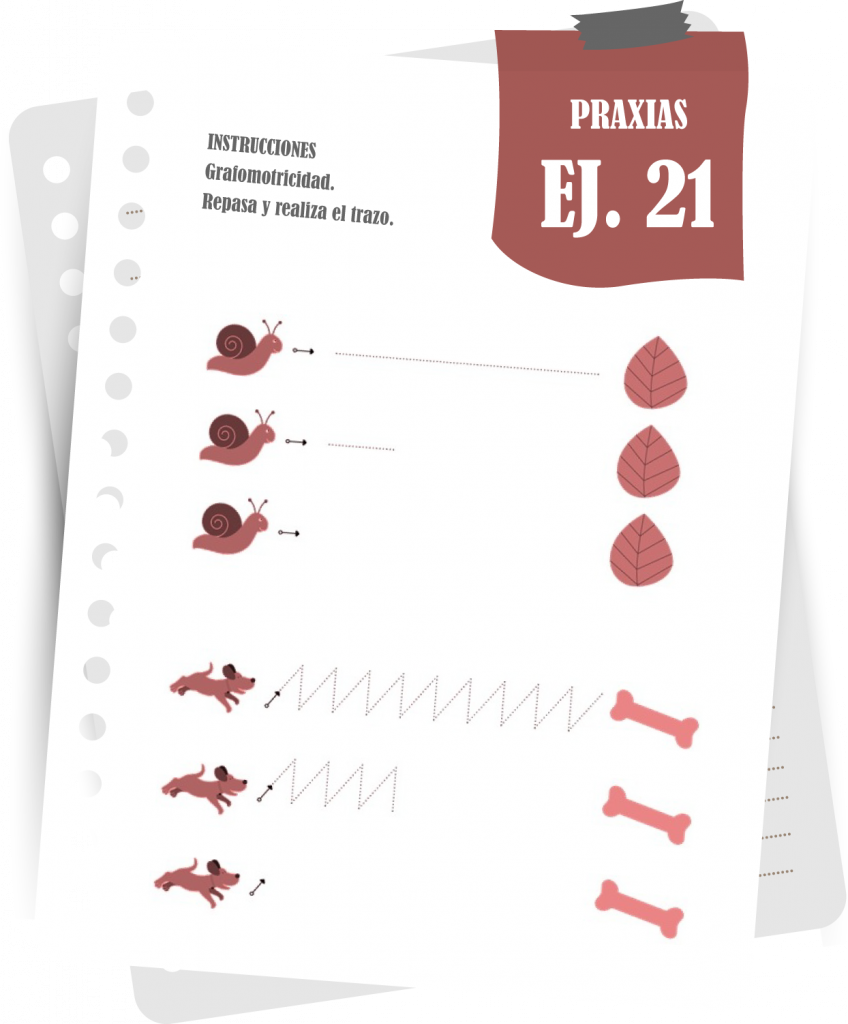 Imagen del ejercicio 21 de praxias
