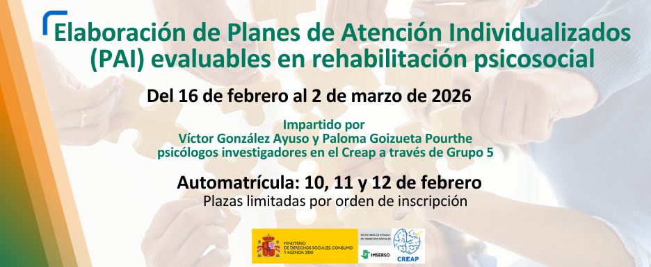 Cartel del curso Elaboración de Planes de Atención Individualizados.