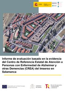 Portada del Informe de evaluación basado en la evidencia del CREA del Imserso en Salamanca