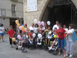 Participantes en el final del recorrido