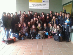 Alumnos de Educación Social en su visita al Creer el 30 de abril