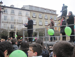 Lectura de manifiesto en Plaza Mayor de Burgos