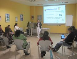 Participantes en el taller de fisioterapia