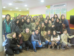 Grupo de alumnos del IES Manrique de Palencia en el Creer