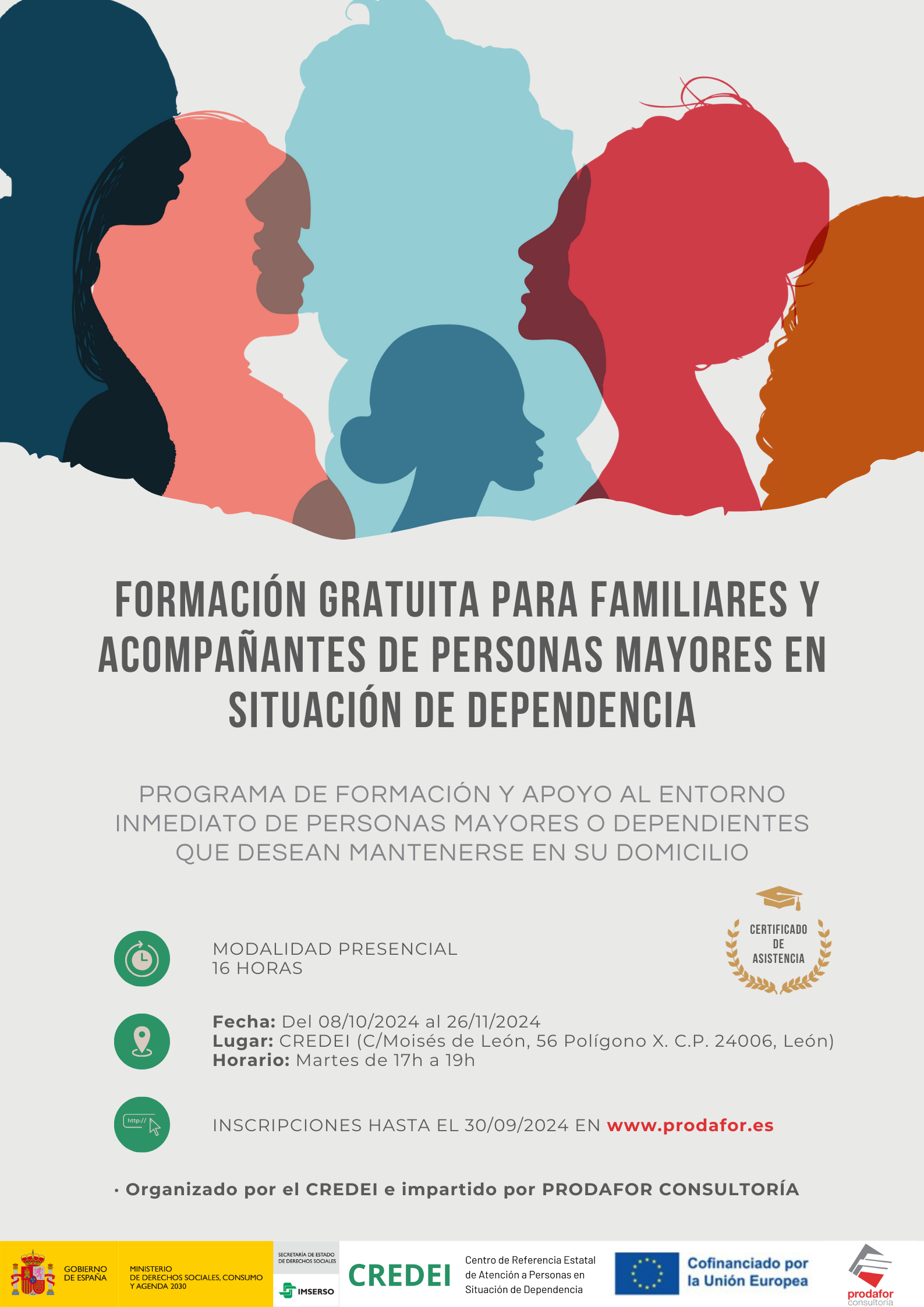 Cartel jornada formación y apoyo familiares