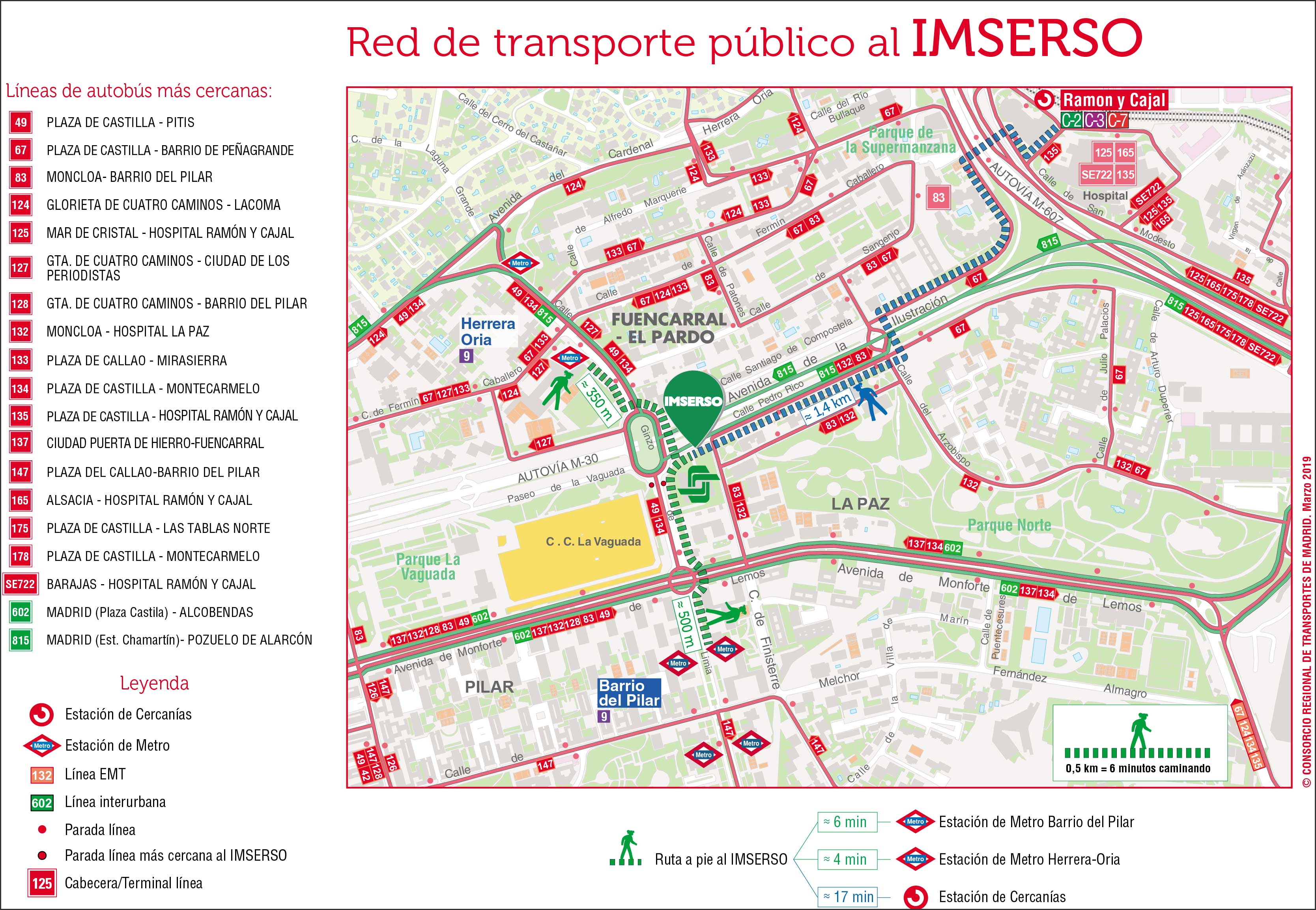 Red de transporte público al Imserso. Abre nueva ventana