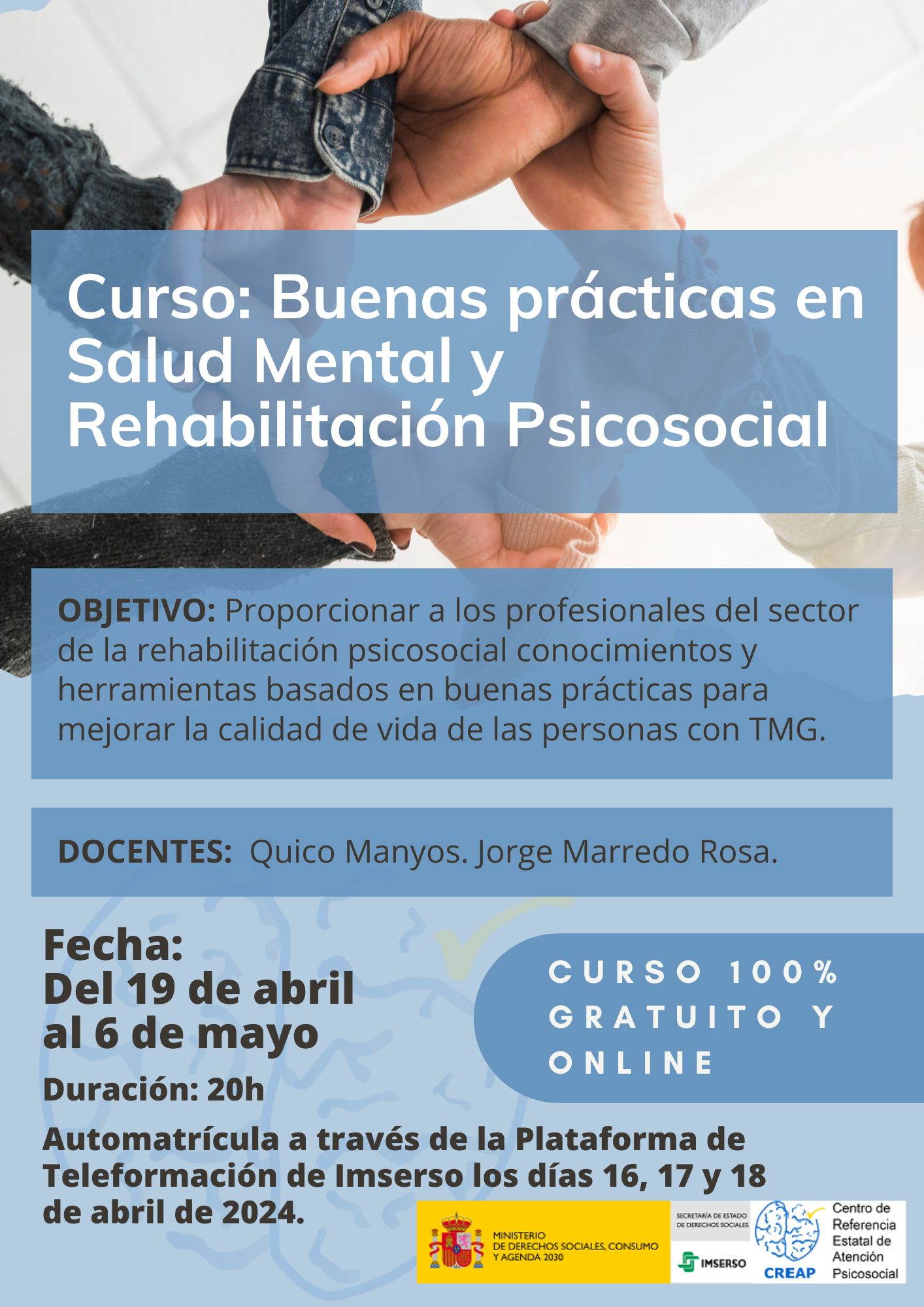 Cartel Curso Buenas prácticas en SM